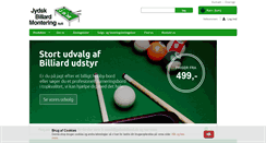 Desktop Screenshot of jydskbillard.dk