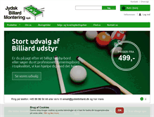 Tablet Screenshot of jydskbillard.dk